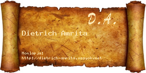 Dietrich Amrita névjegykártya